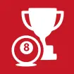 Pool league illustration in red box